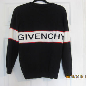 BLACK WHITE RED SWEATER LONG SLEEVED